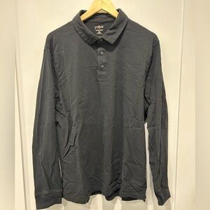 J. Crew Long Sleeve Sueded Cotton Polo Shirt